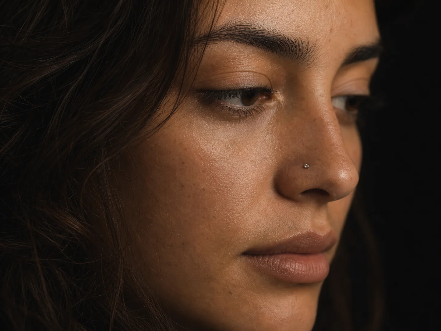 Nostril piercing style reference created for Chill Ink Galata