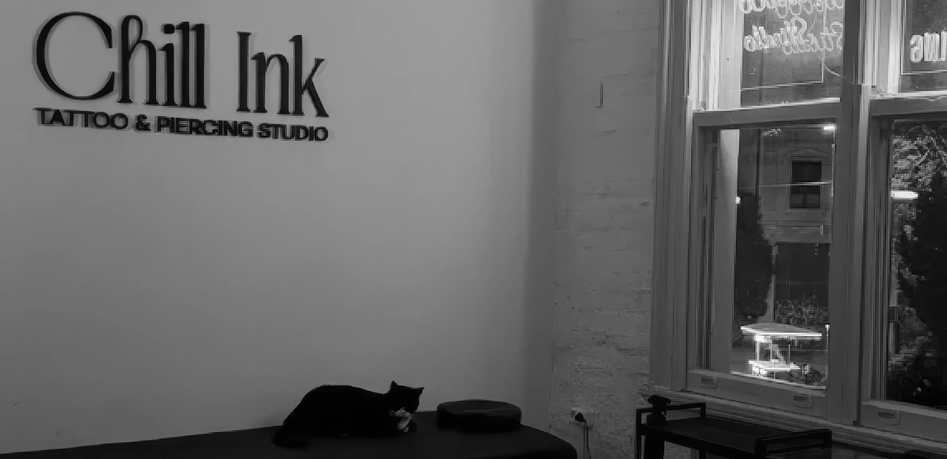 Interior of Chill Ink Tattoo & Piercing studio in Galata, Istanbul